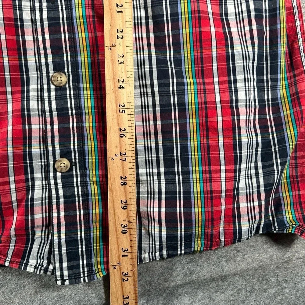Duluth Trading Shirt Mens Medium T Plaid Short Sleeve Button Down Casual Outdoor